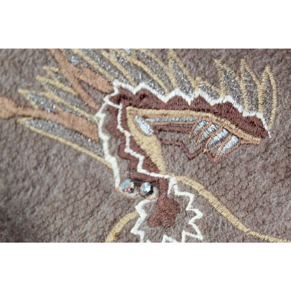 Vintage Kirin Creations Batwing Sweater Embroidered Chinese Dragon Rhinestone M - Picture 8 of 15